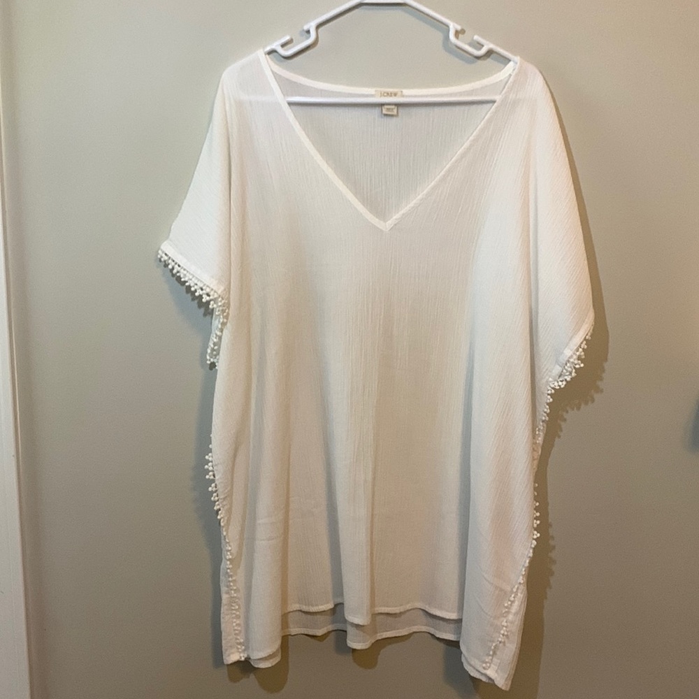 J. Crew White Swim Cover
